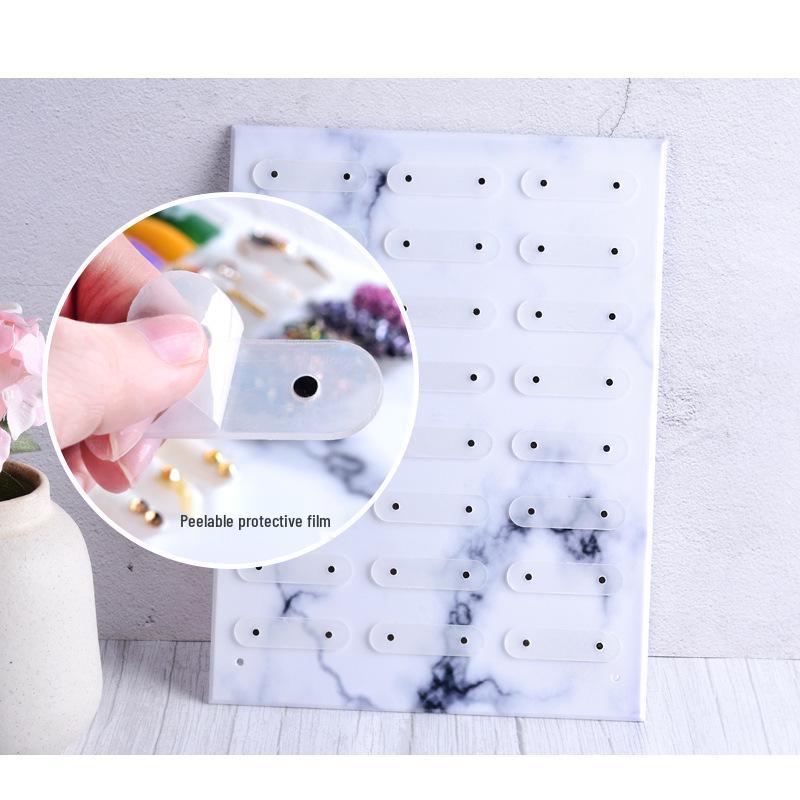 Japanese Style Marble Pattern Nail Art Display Stand with Magnetic Detachable Board