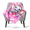 Elephant With Bow Home Customize Your Name Blankets Soft Lightweight Multipurpose Blanket For Picnics Sofas Offices Beds Living Rooms Perfect Gift For