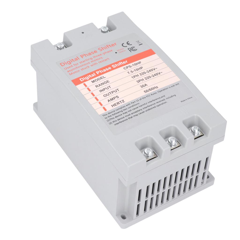 Single To 3 Phase Converter 5.5‑7.5KW 30A Digital Phase Shifter Converter for Residential Commercial