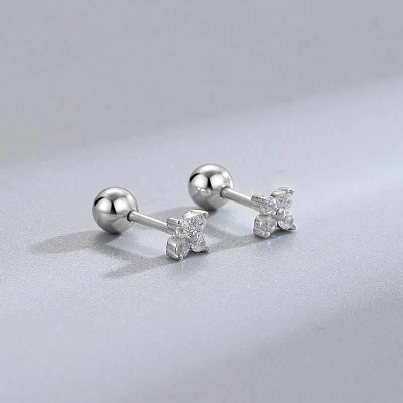 New Fashion Heart Stud Earrings for Women Hypoallergenic Screw Cartilage Helix Earring Girls Piercing Accessories Jewelry Gifts