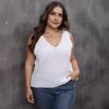 Women's Autumn and Winter Large Size V-neck Casual Bottom Woven Sweater