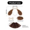 Dog Costumes for Kids Girls Halloween Animal Cosplay Accessories with Dog Ears Headband Tail Tutus Skirts Set