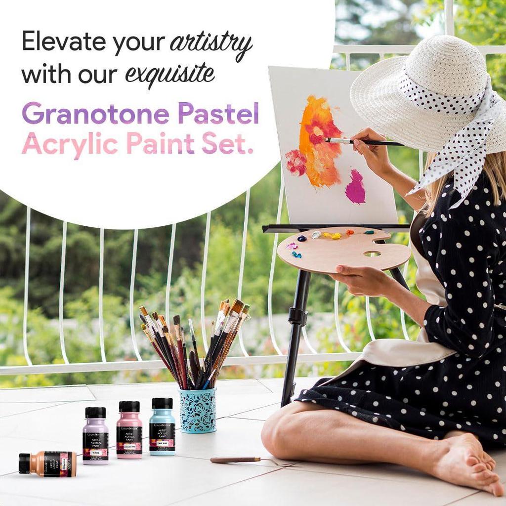 Pastel Acrylic Paint Set - 6 Beautiful Colors, 50 Ml Each - Perfect For Artists And Crafters - Multicolor