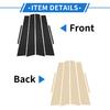 6 Pcs Door Pillar Window Trim for Cadillac CTS 2008-2013 Black Front Rear Left Right Anti Scratch Sticker Pillar Posts Door Outer Exterior Cover