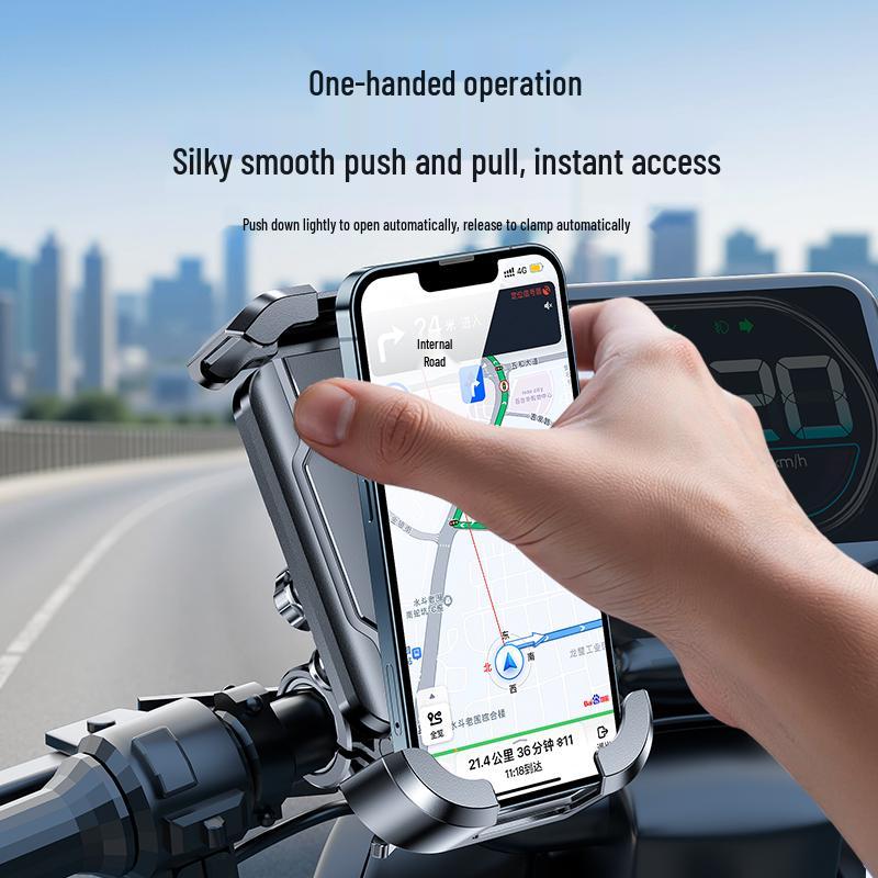 Shockproof Stabilizing Phone Holder for Electric Scooters, Motorcycles, and Bike Deliveries