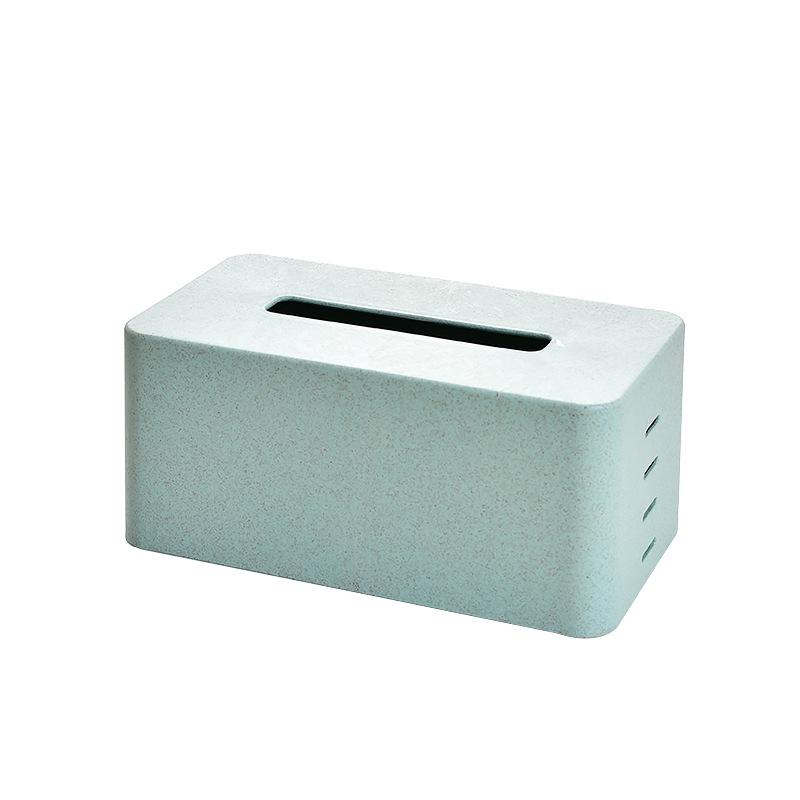 European-Style Adjustable Wheat Straw Tissue Box for Living Room Coffee Table