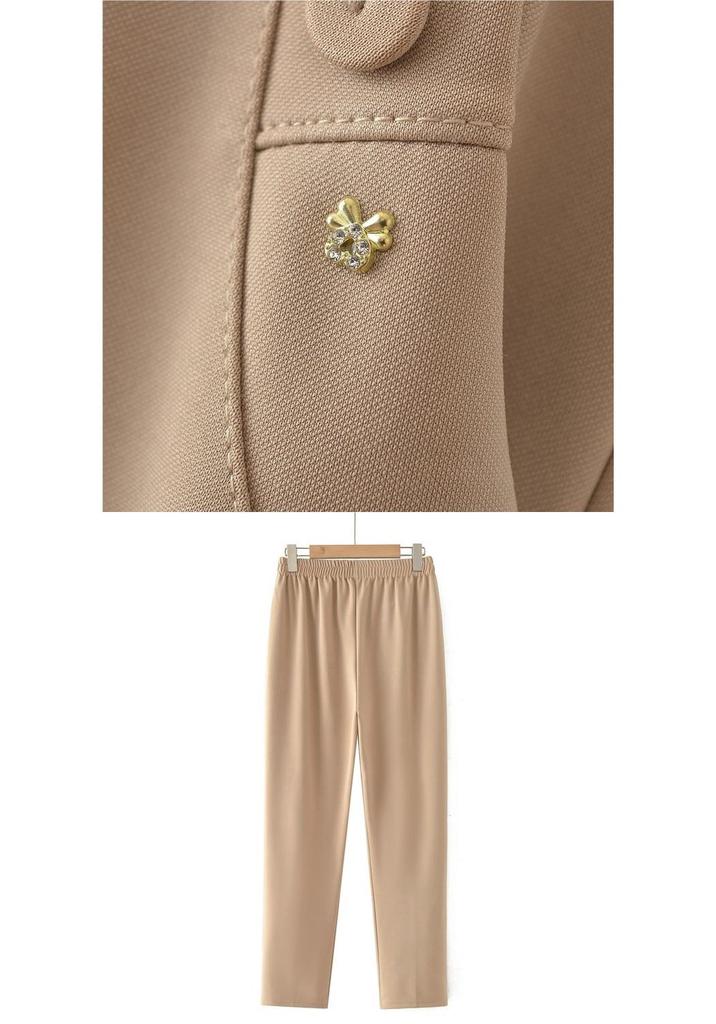 Summer High-Waisted Wide-Leg Pants for Middle-Aged Women
