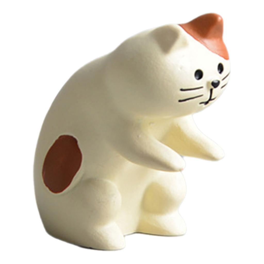 Miniaturowe Koty Pianista Rzeźby Ozdoby Zestaw Figurki Kotów i Fortepianu do Dekoracji Salonu i Biura na Biurko