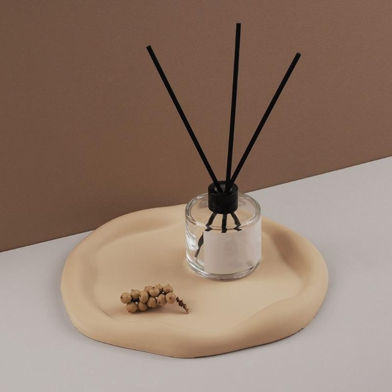 2PCS Epoxy Resin Crafting Molds Large Silicone Trays Moulds Candle Holder Molds Silicone Texture for Jewelry Tray Plate