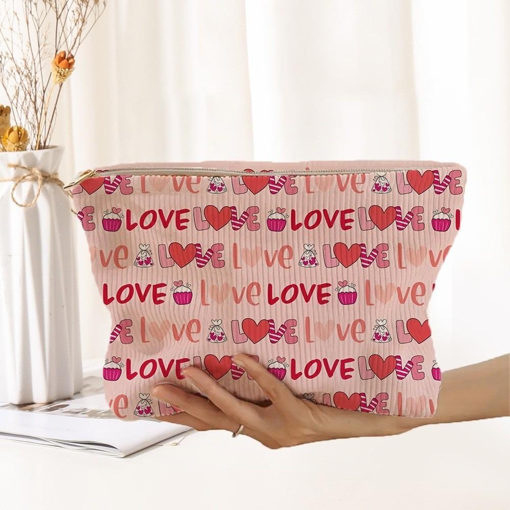 Corduroy Corduroy Storage Bag Hand-painted Makeup Pouch Travel Toiletry Bag  Women