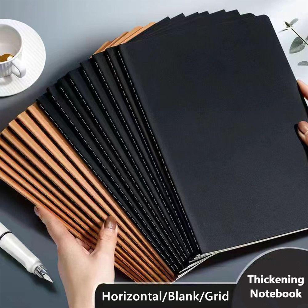 Kraft Cover Notebook Grid/Lined/Blank Notepad Vintage Writing Book  Gift