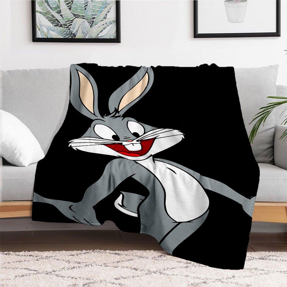 "Looney Tunes Bugs Bunny Phone Case Cover"Blanket Flannel Throw Blanket for Sofa, Bed, Travel, Camping, Office