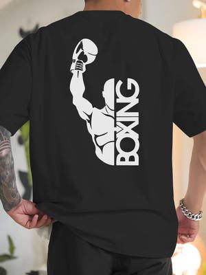Unisexs BOXING Sports Fitness T Shirt Cotton Tee Casual Oversized Summer Spring Loose Top Streetwear BOXING Lovers Gifts Novelty