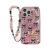 Pink water ripple bow for iPhone16Pro max Apple 17 mobile phone case 14/15 Korean girl