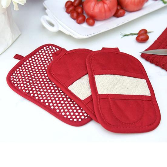 1Pc Non-slip Oven Mitt Reusable Cotton Potholder Heat Resistant Kitchen Mat Insulation Pad for Baking Cooking
