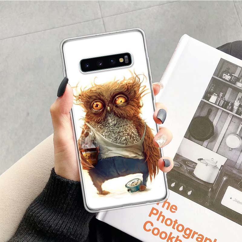 Animal Owl Phone Case For Samsung Galaxy S26 Ultra S23 S24 S25 Edge S20 FE S21 S22 Plus Soft Print Shell Cover Fundas Galaxy S23