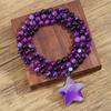 Bohemian Long Amethyst Crystal Pendant Necklace