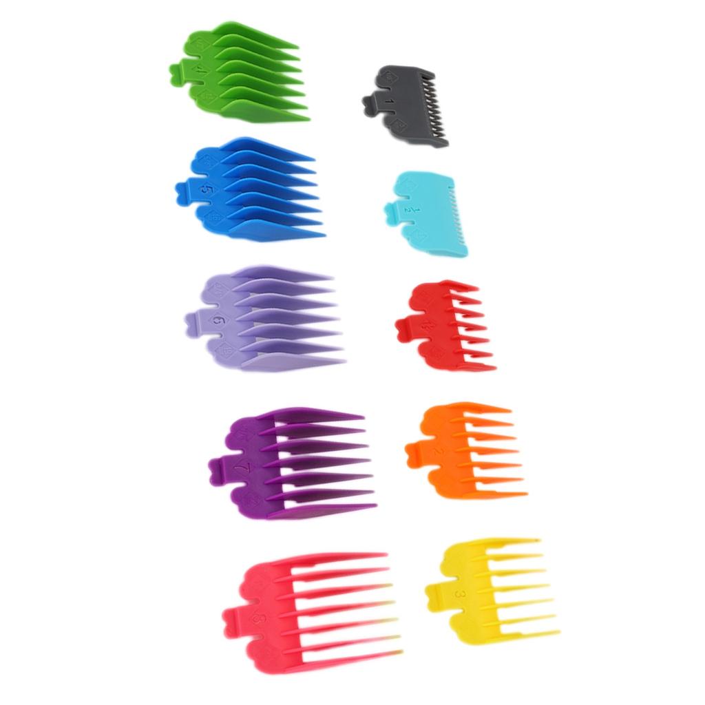 10pcs Comb Guide Set Electric Hair Clipper Spare Parts Hairstyling Limit Combs Accessory