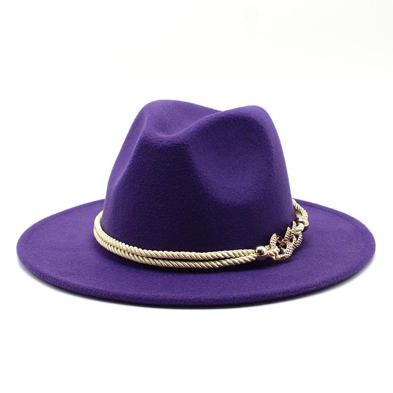 Church hat, woolen hat, men's and women's British jazz hat, big brim hat, women's autumn and winter top hat, felt hat.
