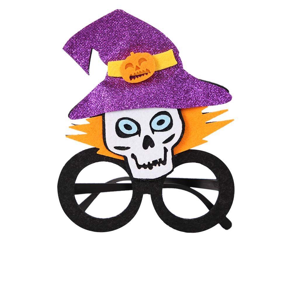 Skull Head Eyeglasses Frames Cobweb Ghost Halloween Decoration Glasses Pumpkin Halloween Dress Up
