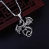 Animal Dragon Pendant Titanium Steel Flame Dragon Song of Ice and Fire Men's Necklace