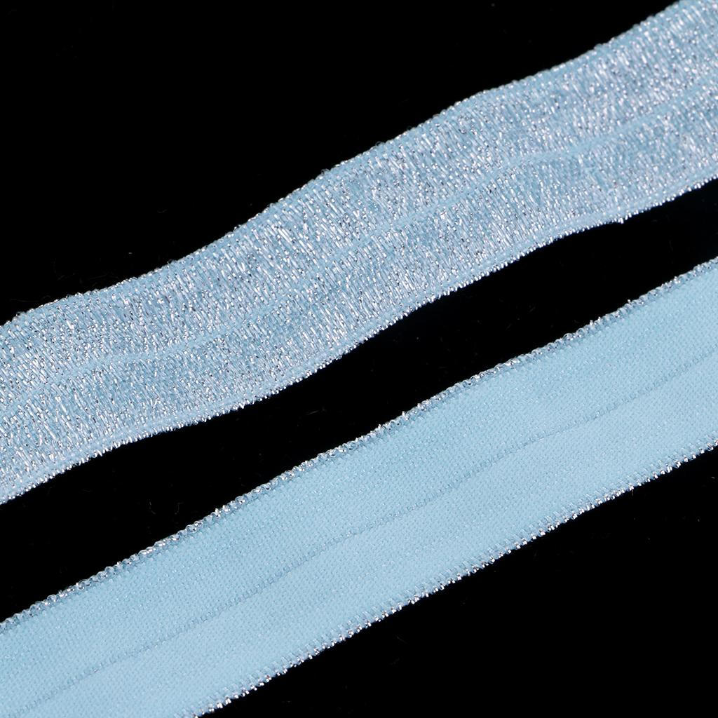 Glitter Elastic Band Sewing Ribbon Fold Over For Dress belt pocket