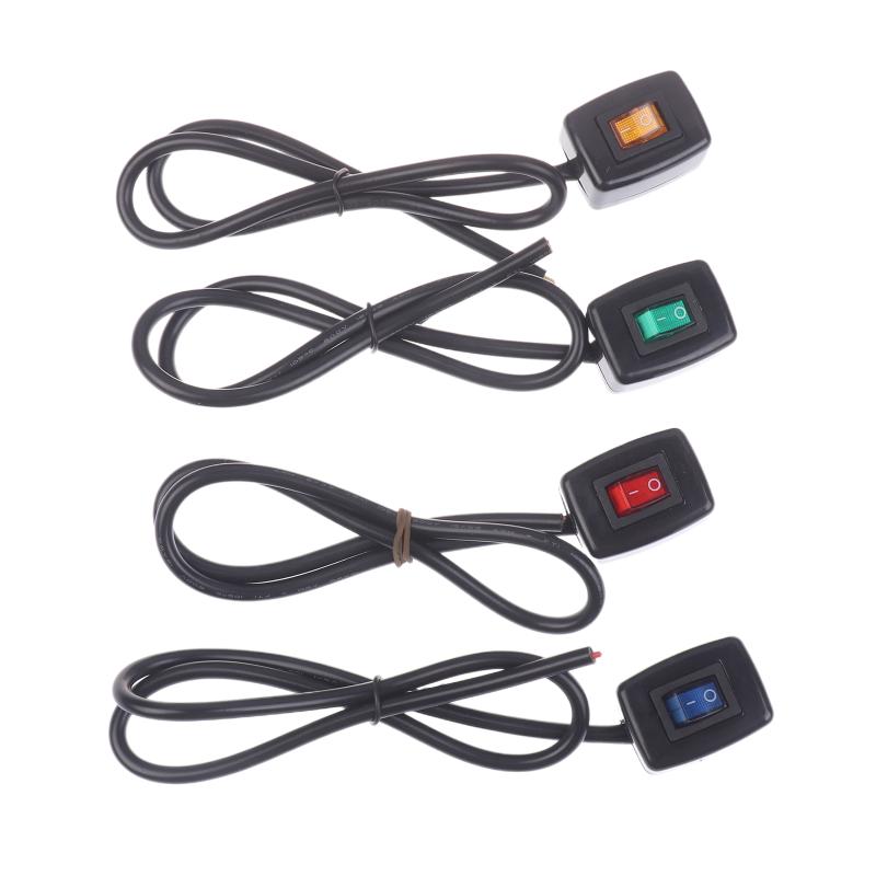 Paste Type Switch Car Push Button Switch With Led Light On/Off Dc12V/10A 24V/5A Diy Car Switch Spst Rocker Switch With Cable