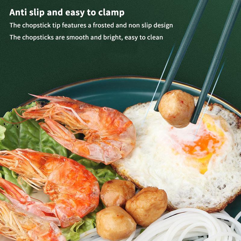 

Colourful 10 Pairs Chopsticks For Non-Slip Food Sticks Chop Sticks Reusable Chinese Chopsticks Tableware Gift Kitchen Tools