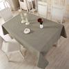 Modern Simple Woven Polyester-Cotton Tablecloth Rectangular Table Cover Dining Coffee Decor