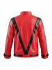 Dětský červený kožený oblek Michael Jackson, Kostým pro chlapce na jevištní vystoupení, Halloweenský outfit
