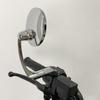 Retro Round Motorcycle Rearview Mirror Bend Rod Silver Side Mirrors Convex Motorbike Accessories Universal