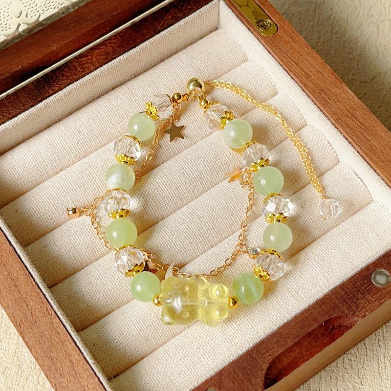 Cute citrine beaded bracelet female student girlfriend same bracelet bracelet bracelet jewelry