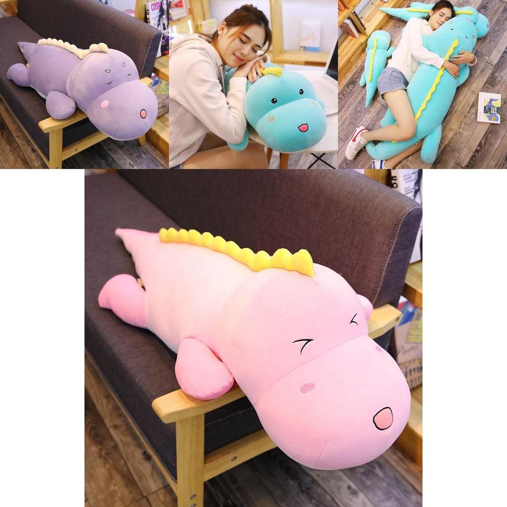 Adorable Dinosaur Stuffed Toy Plush Doll For Girls Comforting Home Decor Pillow