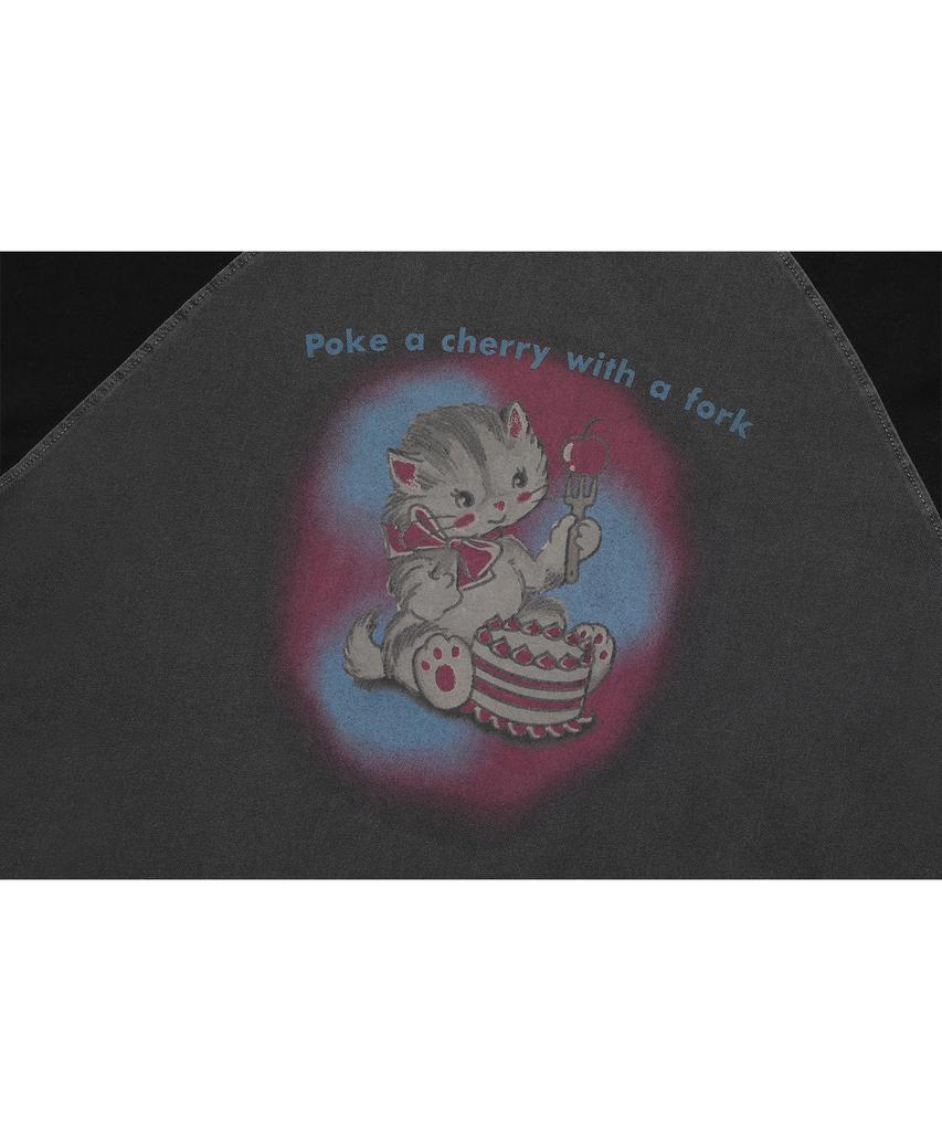 CPGN STUDIO Cherry Pork Raglan Pigment Long Sleeve Smoke Black