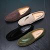 Fujian Jinjiang Fashion Shoes Flat Casual Large Size Leather Shoes Genuine Leather Pig Eight Leather Doudou Shoes Tide