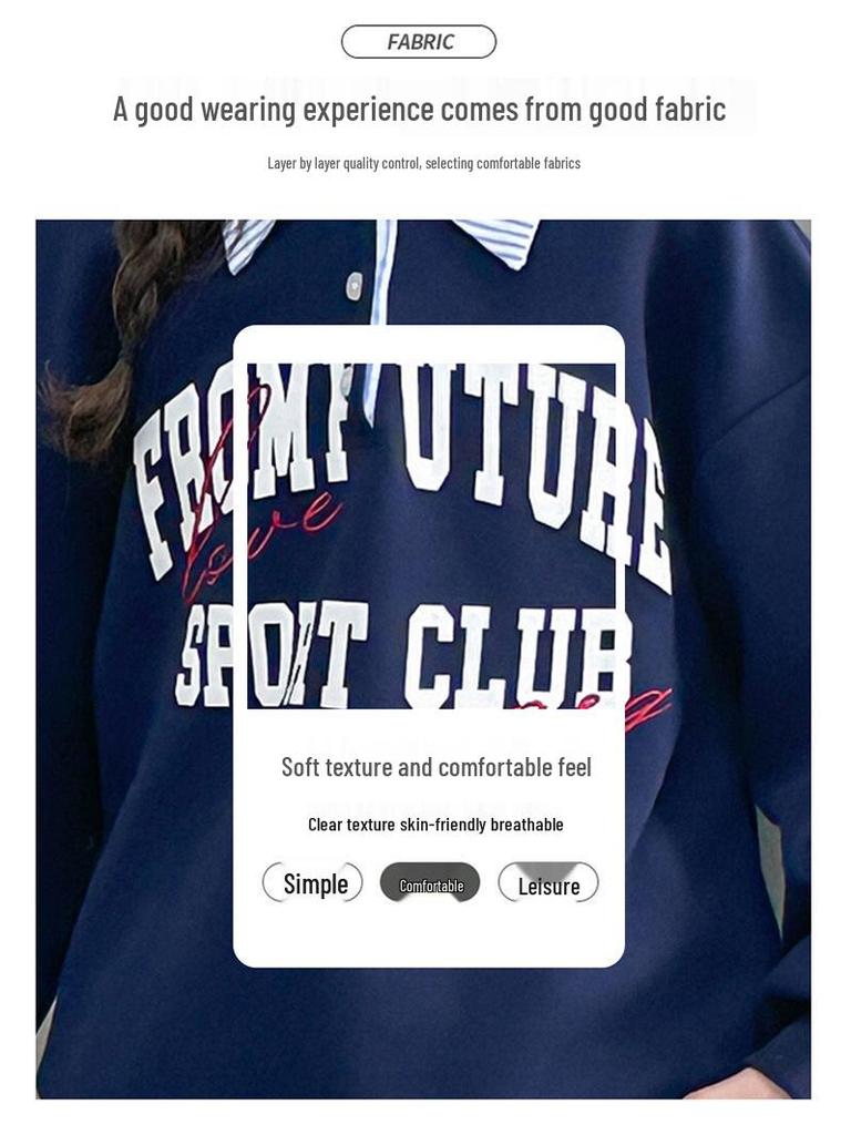 2025 Autumn Korean Style Outfit: Girls' Fashion Sweatshirt & Street Style Midi Skirt Set