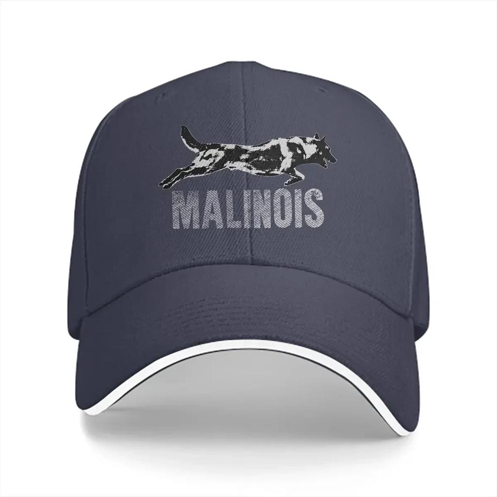 aWashed Men's Baseball Cap Malinois Belgian Shepherd Trucker Snapback Caps Dad Hat K-9 Unit Police Dog Golf Hats