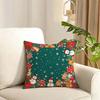 Merry Christmas dear Santa Claus Cushion Cover Reversible Plush Pillow Cover Soft Fluffy  Home Decor for Sofa Bedroom