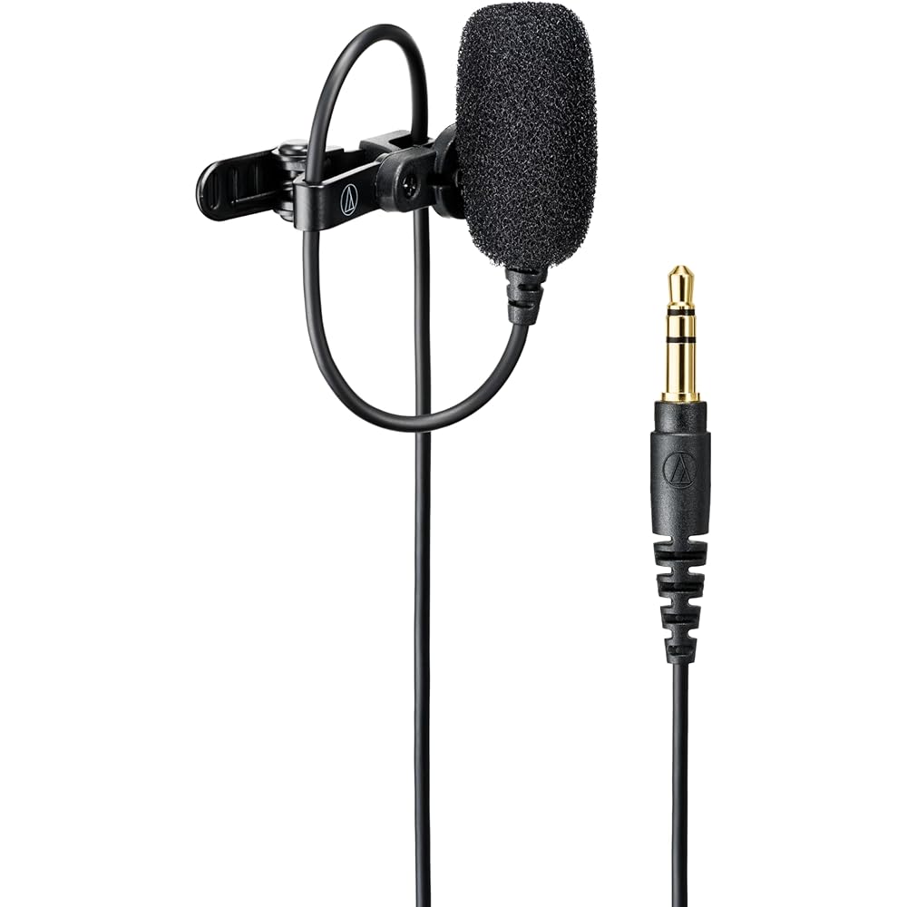 Audio-Technica ATR3700 Camera Lavalier Microphone, Wired, for Streaming, Video Recording, Vlogging, Camera, AUX, External, Mono, 3.5mm Mini Plug, Plug