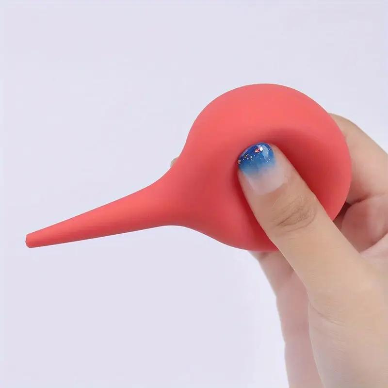 Gentle Ear Wax Remover Bulb: 1pc Reusable Rubber Syringe for Safe Cleaning, No Battery, Home & Travel Kit with Solution
