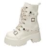 High-heeled Martin Boots for Women's New Autumn and Winter British Style Small Man Sweet and Cool Platform Locomotive Short Boots