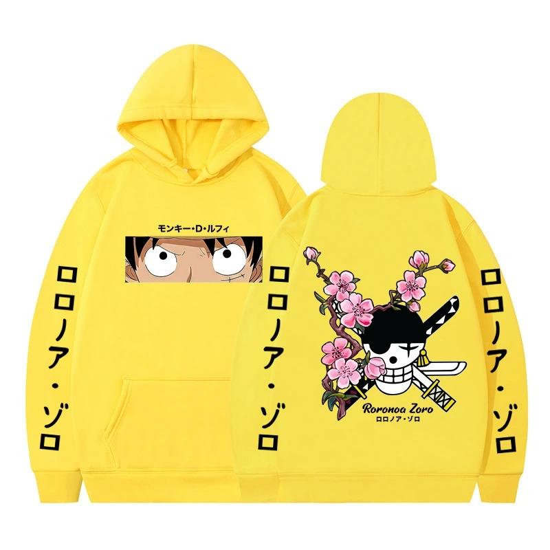 ONE PIECE Anime Hoodie Roronoa Zoro Hoodie Streetwear Hooded Sweatshirt Men Women Cosplay Sports