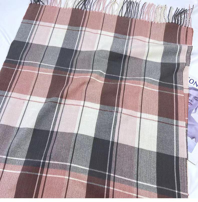 Autumn & Winter Retro Color Block Scarf - Trendy, Elegant Imitation Cashmere Shawl