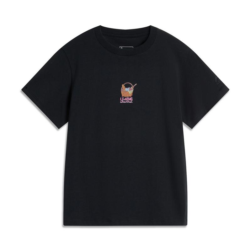 

Li-Ning Comfortable Short Sleeve Sports Lifestyle Crew Neck T-Shirt Women Tops AHSU626-3 S