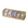 Bamboo Tea Bag Storage Organizer 5 Slots Desktop Sundries Organizer  Desk Accessories