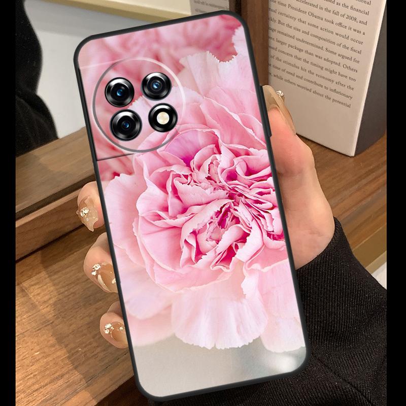 Elegant Pink Purple Peony Flower Case For OnePlus Nord 5 CE 2 3 4 Lite N20 N30 OnePlus 15 R 13R 12R 10T 13T 10 11 12 13 Cover