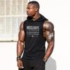 Muscleguys Muscleguys Brand Summer Mens Letters Print Gym Stringer Hooded Vest Bodybuilding Clothing Fitness Sleeveless Tank Tops Men