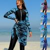 Dames Zonnebrand Badpak met Rits - Conservatieve Stijl met Lange Mouwen en Broek - 2026