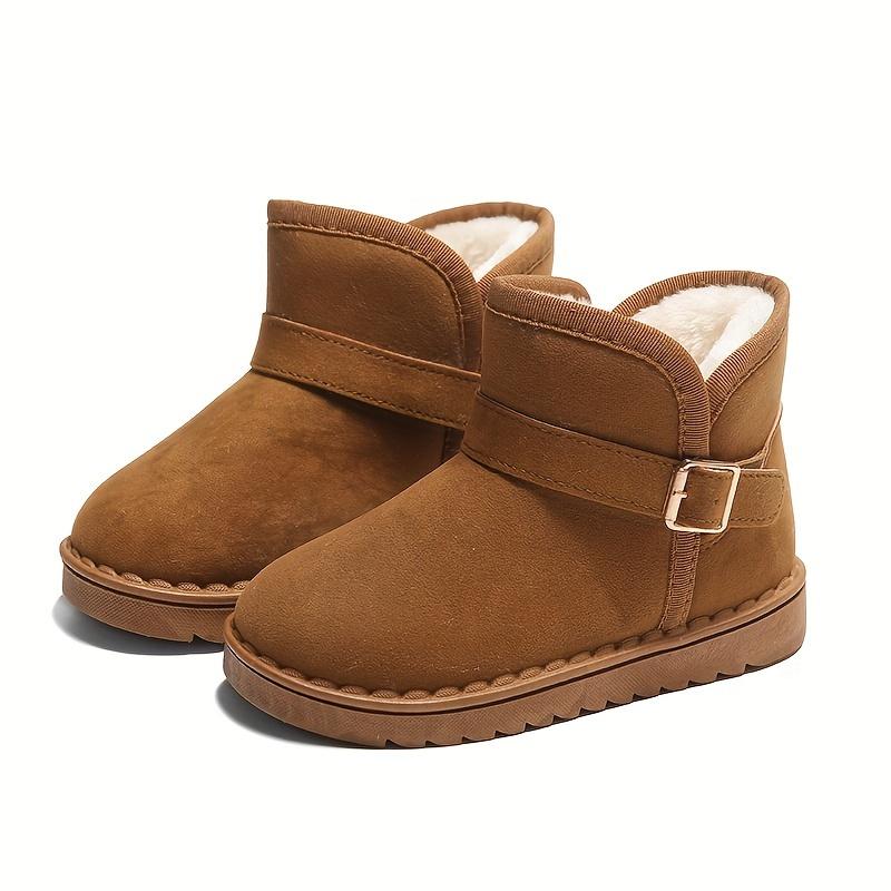 [Girls Winter Boots] Winter Round Toe Solid Fabric Girls Boots, 14 and Under Years Old