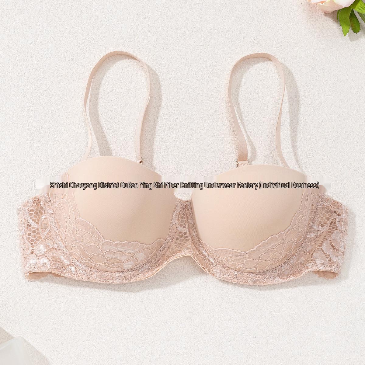 

Європейський та американський жіночий сексуальний мереживний бюстгальтер зі сталевим кільцем для підтримки - Зручна транскордонна білизна 80C тілесний